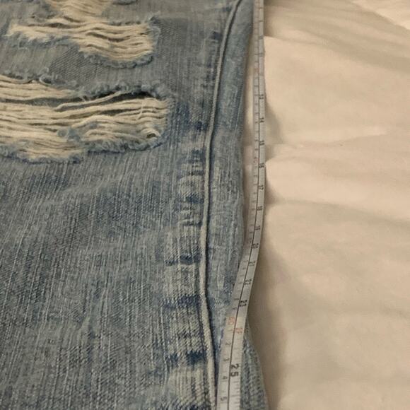Current Elliot “The Fling” slim boyfriend distressed women’s denim blue jeans - Picture 9 of 12